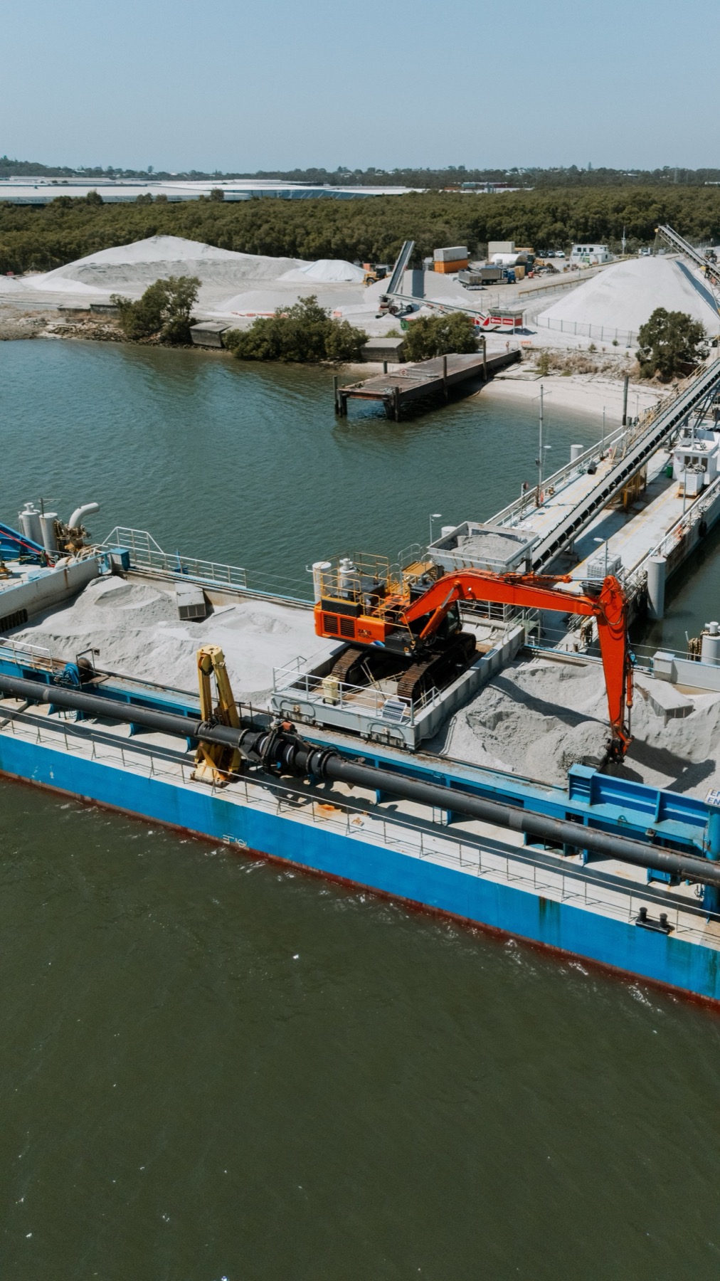 Riverside Resolute commercial vessel at Queensland port — Parker Air Solutions marine AC project